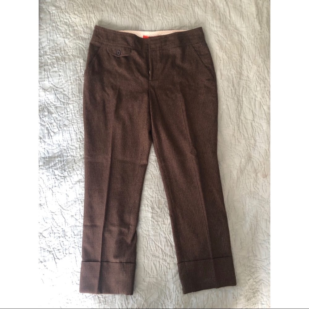 Anthropologie Cropped Wool Pants Sz 10